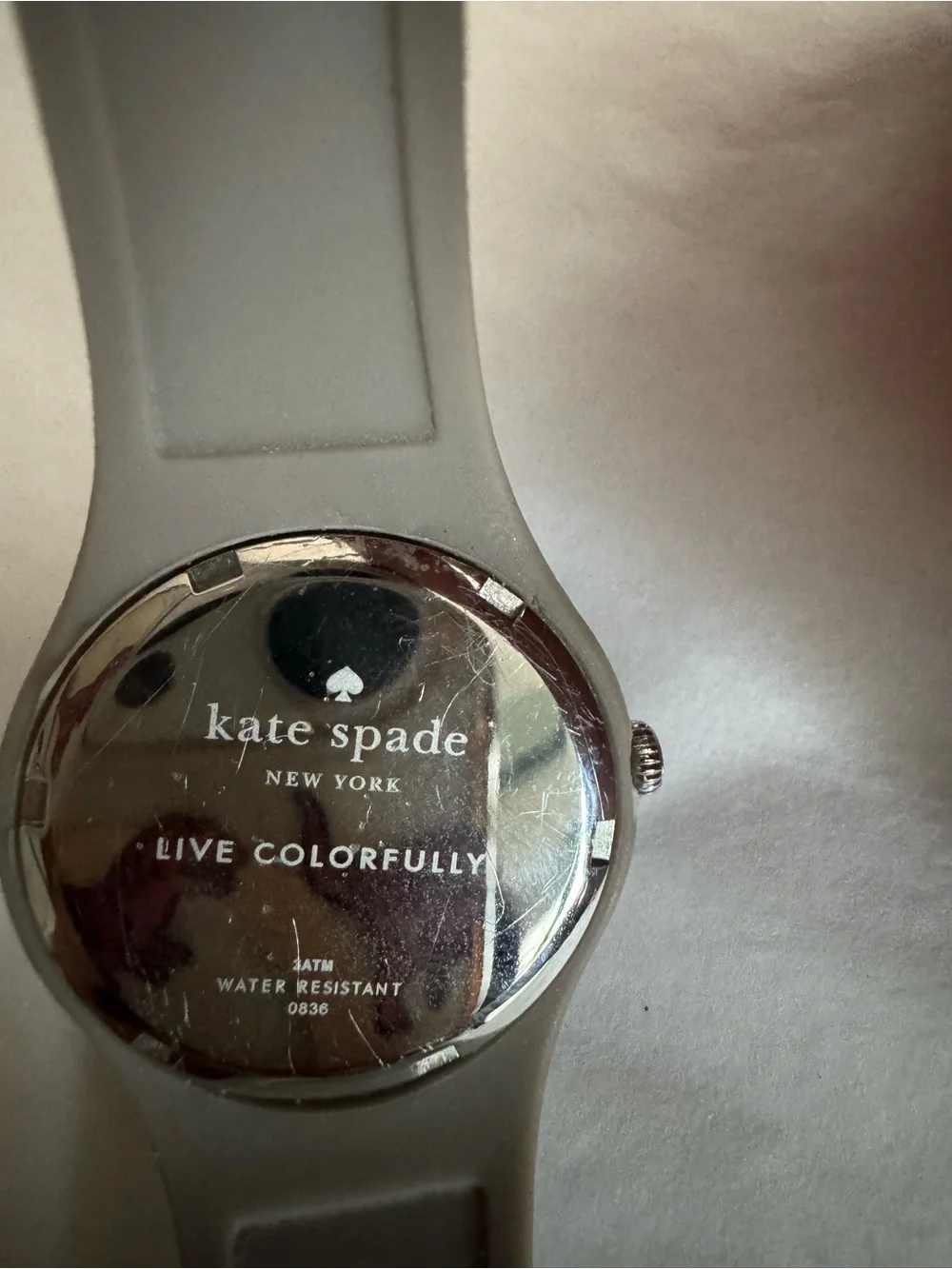 Kate Spade New York Grey Polka dot silicone Quartz watch 3 ATM